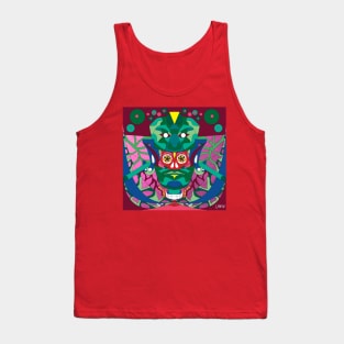 reina roja, the mayan red queen in ecopop pattern mandala Tank Top